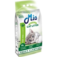 Mio Aloe Vera Kokulu Topaklanan İnce Taneli Bentonit Kedi Kumu 5 lt