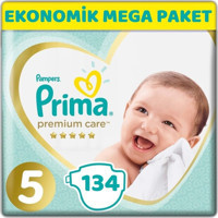 Prima Premium Care 5 Numara Cırtlı Bebek Bezi 134 Adet