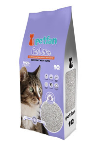 Petfan Lavanta Kokulu Topaklanan İnce Taneli Bentonit Kedi Kumu 10 lt