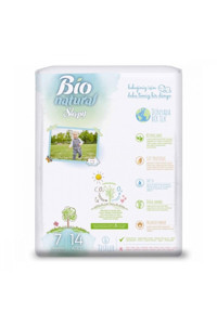 Sleepy Bio Natural 7 Numara Organik Cırtlı Bebek Bezi 4x16 Adet