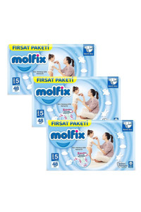 Molfix Junior 5 Numara Cırtlı Bebek Bezi 3x48 Adet