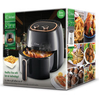 Kiwi KAF-5553 Airfryer 5 lt Tek Hazneli Yağsız Sıcak Hava Fritözü Siyah