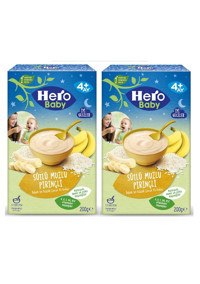 Hero Baby Gece Tahıllı Meyveli Pirinçli Kaşık Maması 2x200 gr