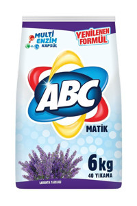 Abc Matik Renkliler ve Beyazlar İçin 40 Yıkama Toz Deterjan 6 kg