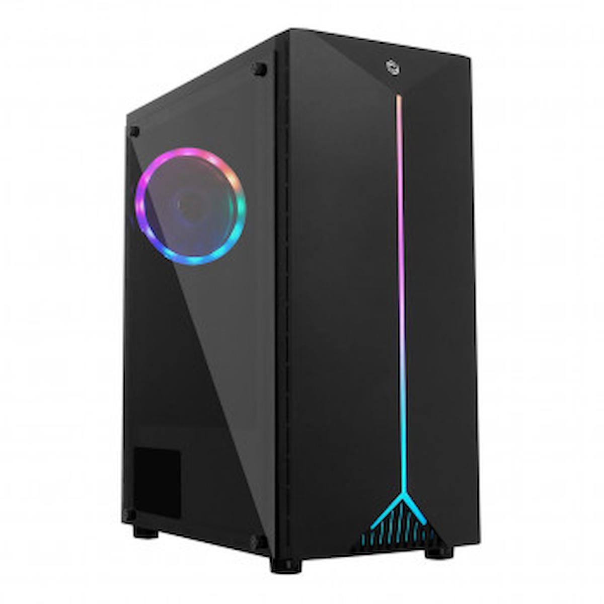 Frisby FC-8960G RGB 1 Fanlı Siyah Dikey Kullanım ATX Oyuncu Bilgisayar Kasası