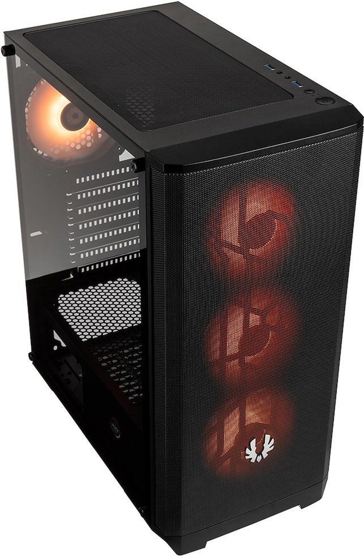 Bitfenix NSE-300-KKGSK-RP4A RGB Mesh 4 Fanlı Siyah Dikey Kullanım ATX Bilgisayar Kasası