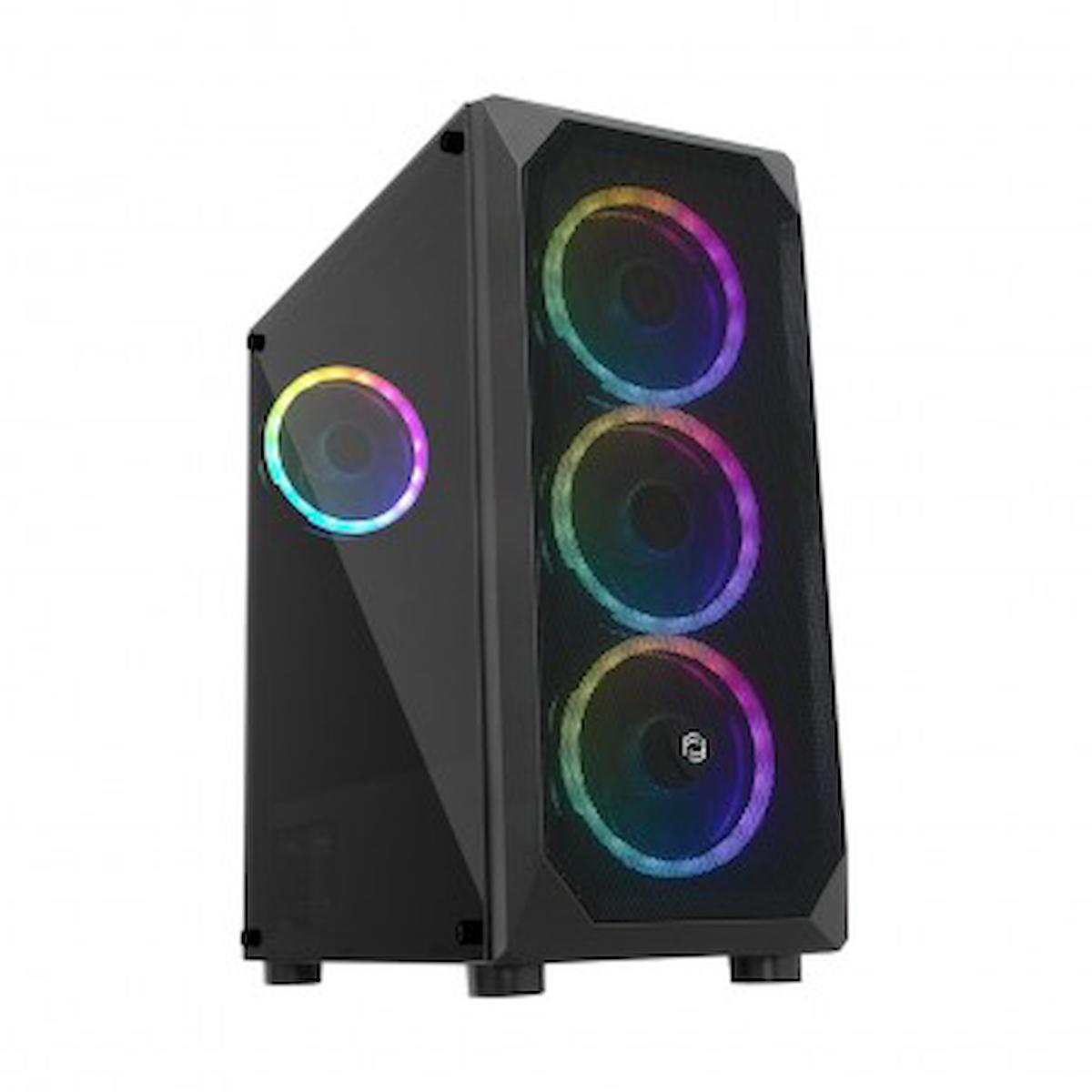 Frisby FC-9315G RGB Mesh 4 Fanlı Siyah Dikey Kullanım ATX Bilgisayar Kasası