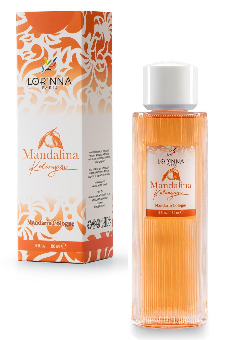 Lorinna Paris Mandalina Cam Şişe Kolonya 180 ml