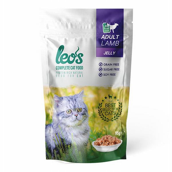 Leo's Jelly Kuzu Etli Yetişkin Yaş Kedi Maması 6x85 gr