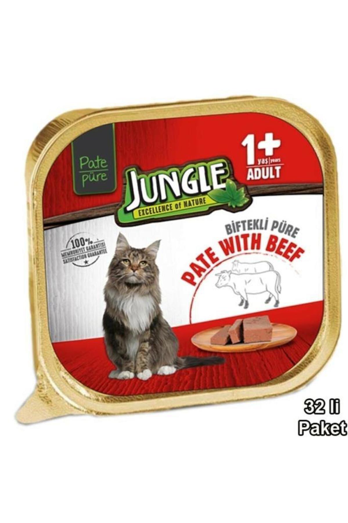 Jungle Excellence Of Nature Dana Etli Ezme Yetişkin Yaş Kedi Maması 32x100 gr