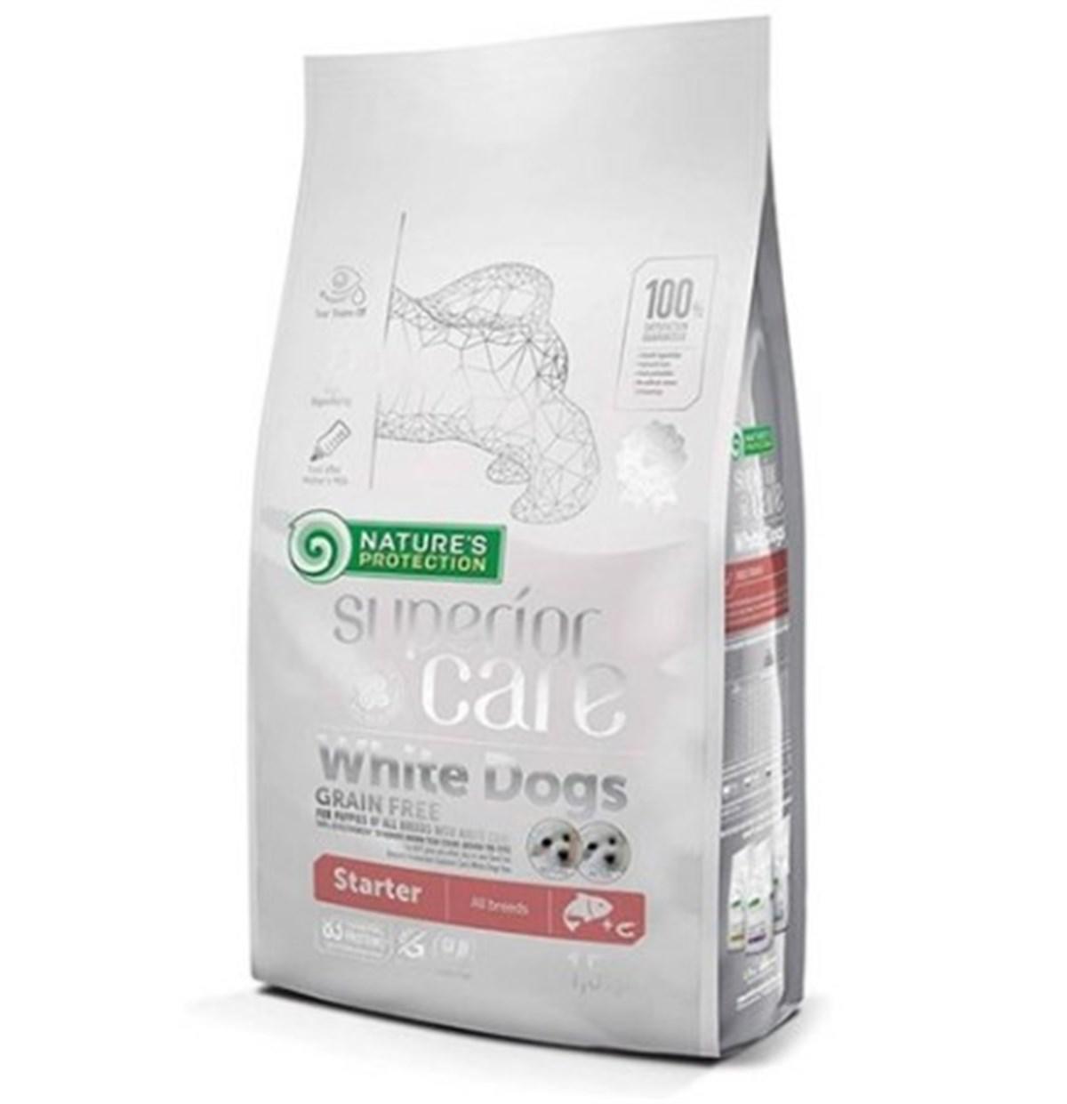 Nature'S Protection Superior Care White Dogs Starter Somonlu Tüm Irklar Yavru Kuru Köpek Maması 1.5 kg