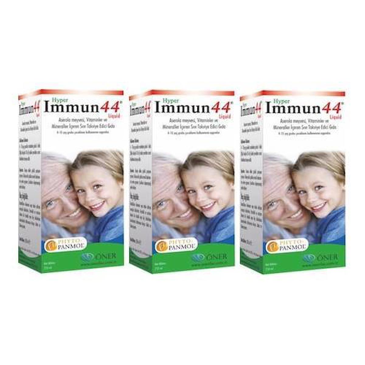 Hiper Farma Hyper Immun 44 Aromasız Çocuk Vitamin 3x250 ml