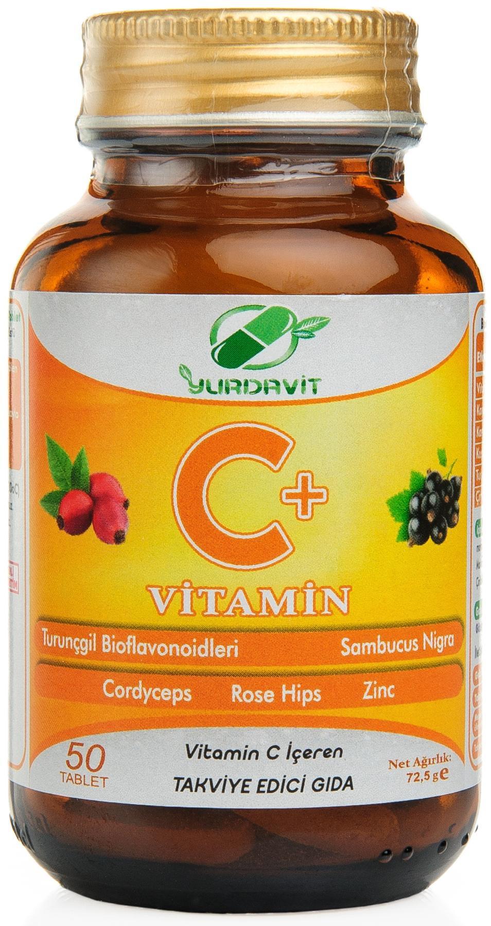 Yurdavit Çinko Sade Unisex Vitamin 50 Tablet