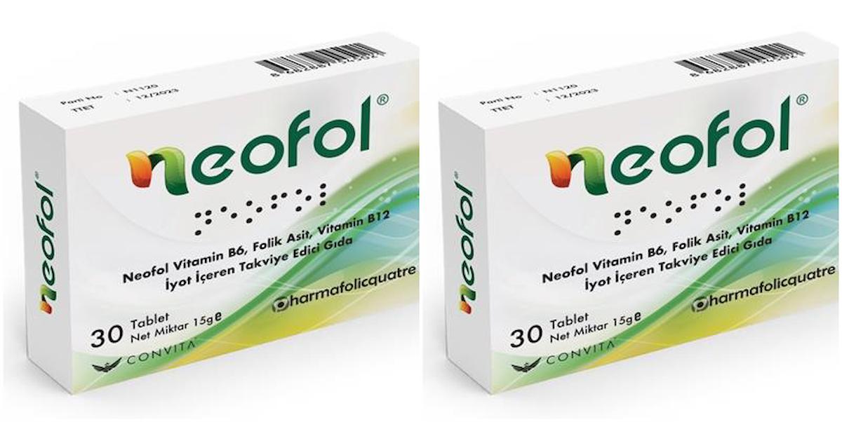 Neofol Convıta Sade Unisex Vitamin 2x30 Tablet