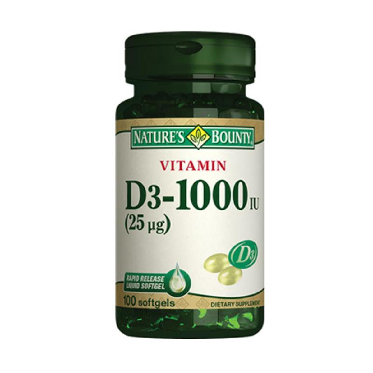 Natures Bounty Vitamin D3 Sade Unisex 100 Kapsül