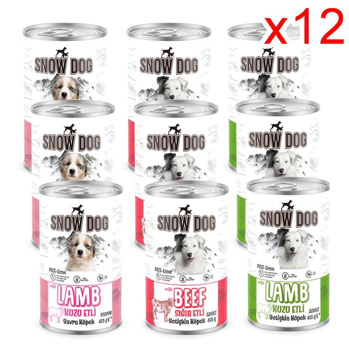 Snow Dog Karışık Yetişkin Yaş Köpek Maması 400 gr 12'li