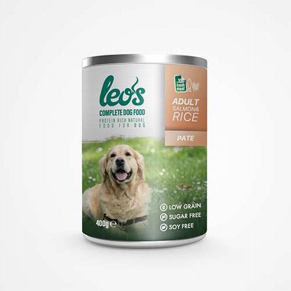 Leo'S Pate Pirinçli ve Somonlu Ezme Yetişkin Yaş Köpek Maması 400 gr 24'lü