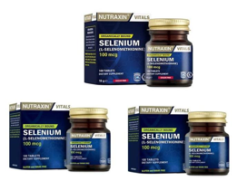 Nutraxin Selenyum Sade Yetişkin Bitkisel Besin Desteği 3x100 Tablet