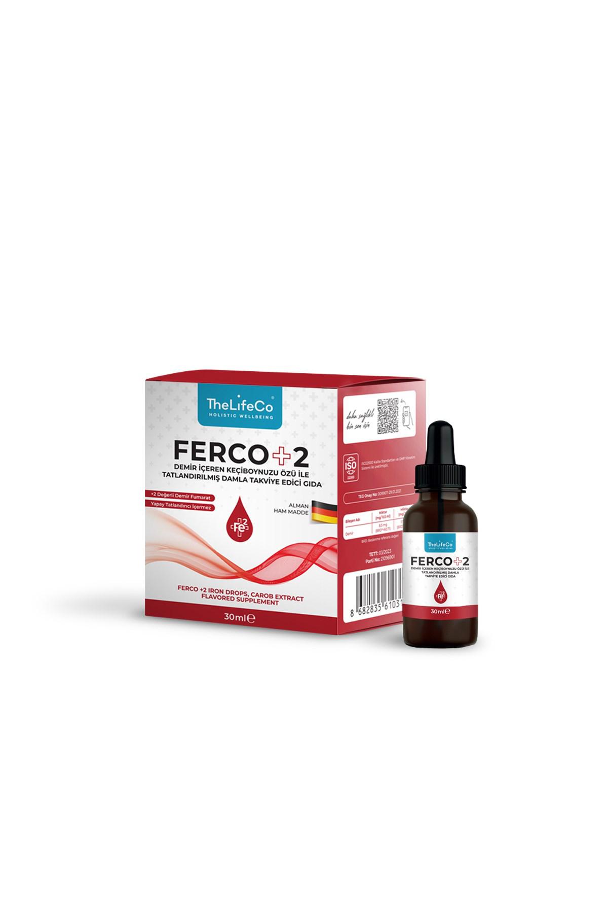 Thelifeco Ferco 2 Aromalı Yetişkin Bitkisel Besin Desteği 30 ml