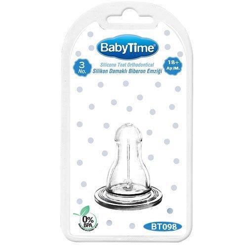 Baby Time Silikon 18+ Ay Orta Akışlı Dar Ağızlı Biberon Emziği