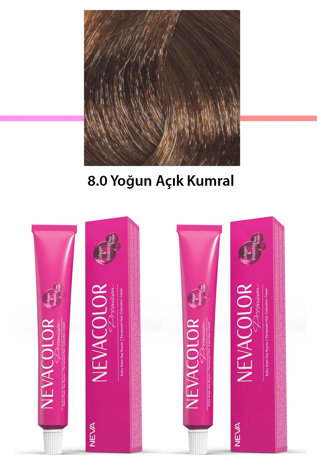 Nevacolor 8.0 Yoğun Açık Kumral Organik Krem Saç Boyası 50 gr