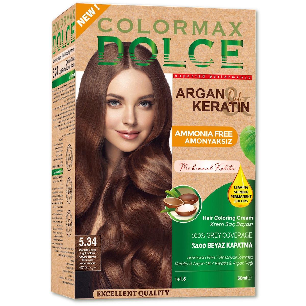 Colorx 5.34 Çikolata Kahve Amonyaksız Krem Saç Boyası 60 ml