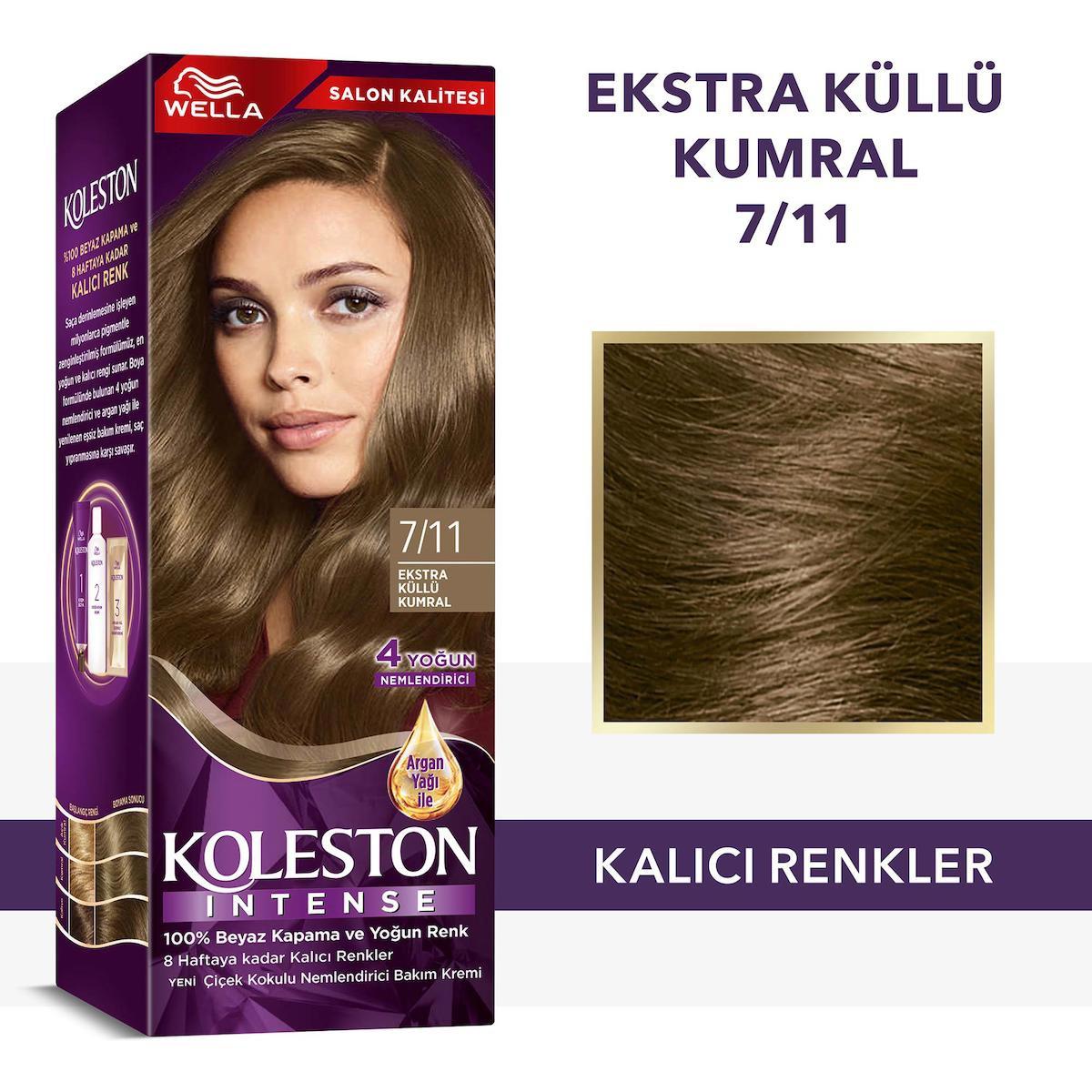 Wella Koleston 7.11 Ekstra Küllü Kumral Krem Saç Boyası 50 ml