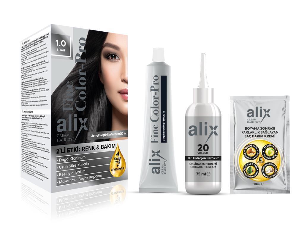 Alix Avien 1.0 Siyah Krem Saç Boyası 50 ml