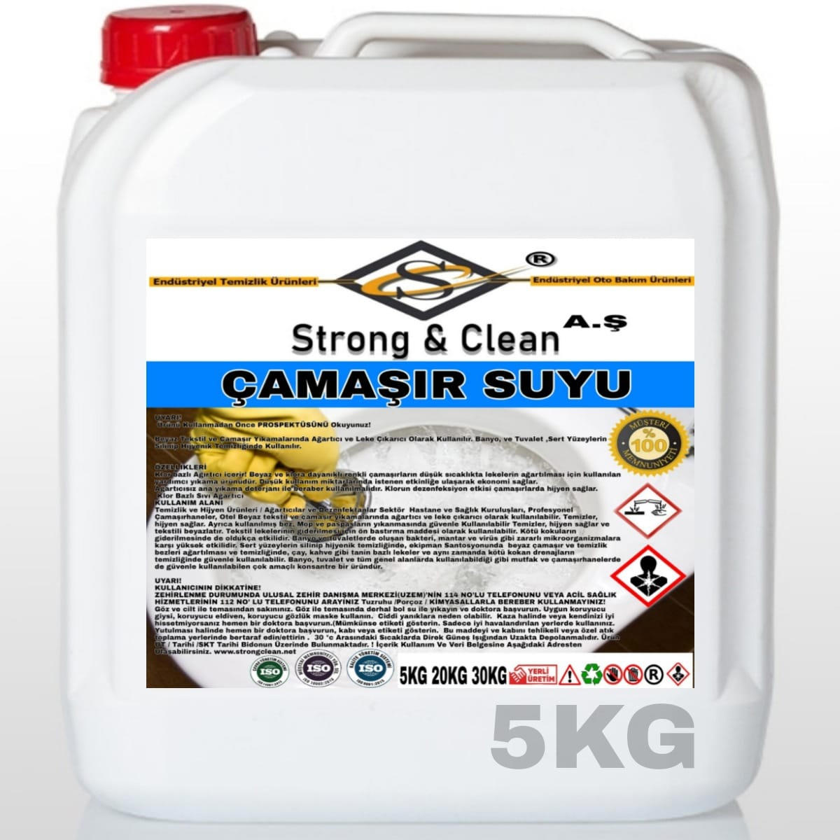 Strong & Clean Klorlu Renkliler İçin Sıvı Çamaşır Suyu 5 kg