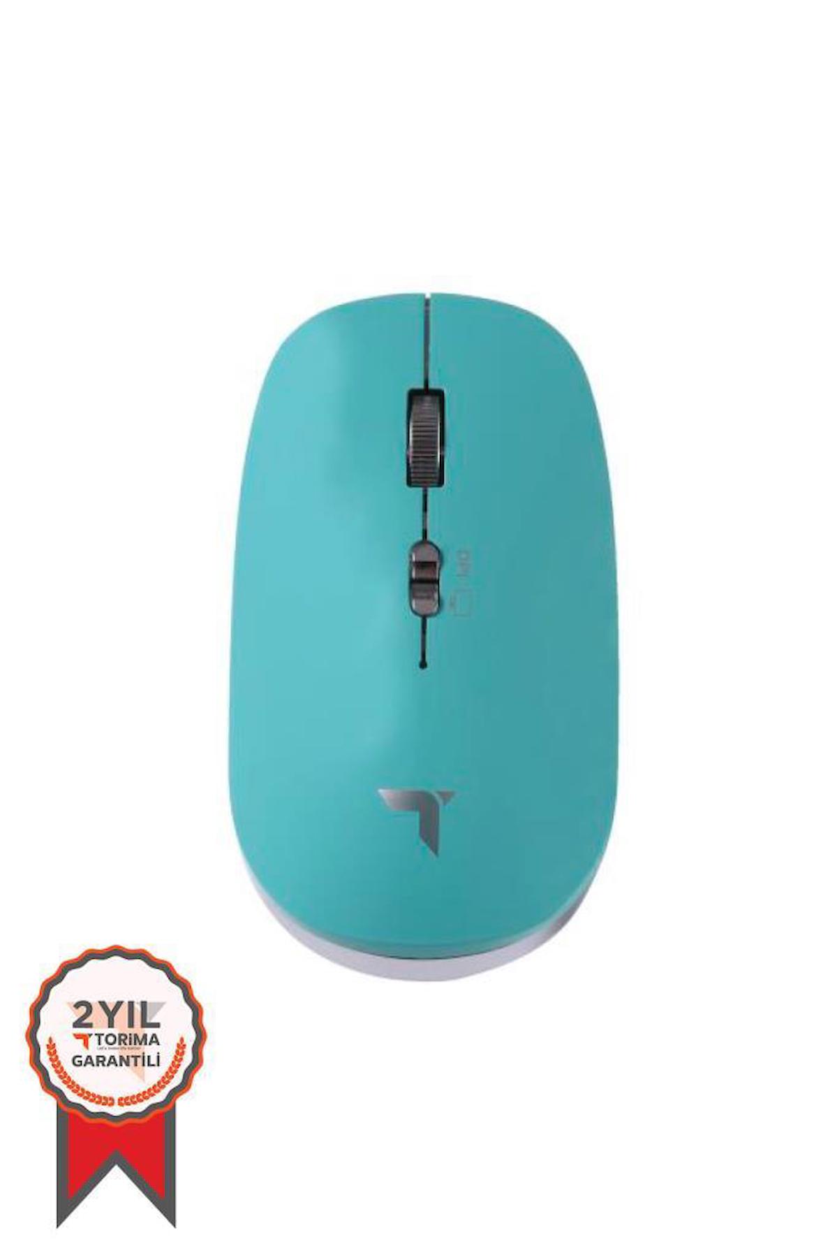 Torima Tm-14 Sessiz Ergonomik Kablosuz Mavi Mouse