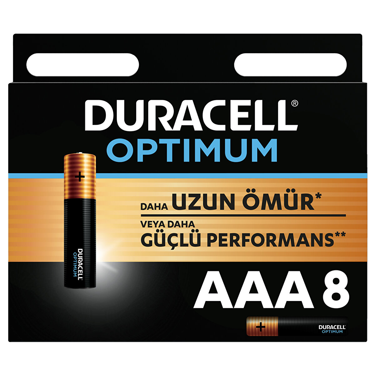 Duracell Optimum 1.5 V Alkalin AAA / İnce Kalem Pil 8'li