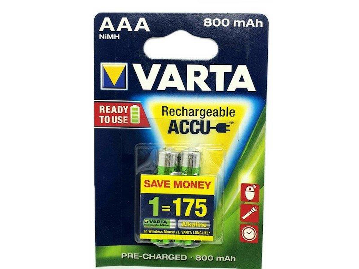 Varta 1.2 V Ni-Mh AAA / İnce Kalem Şarjlı Pil 2'li