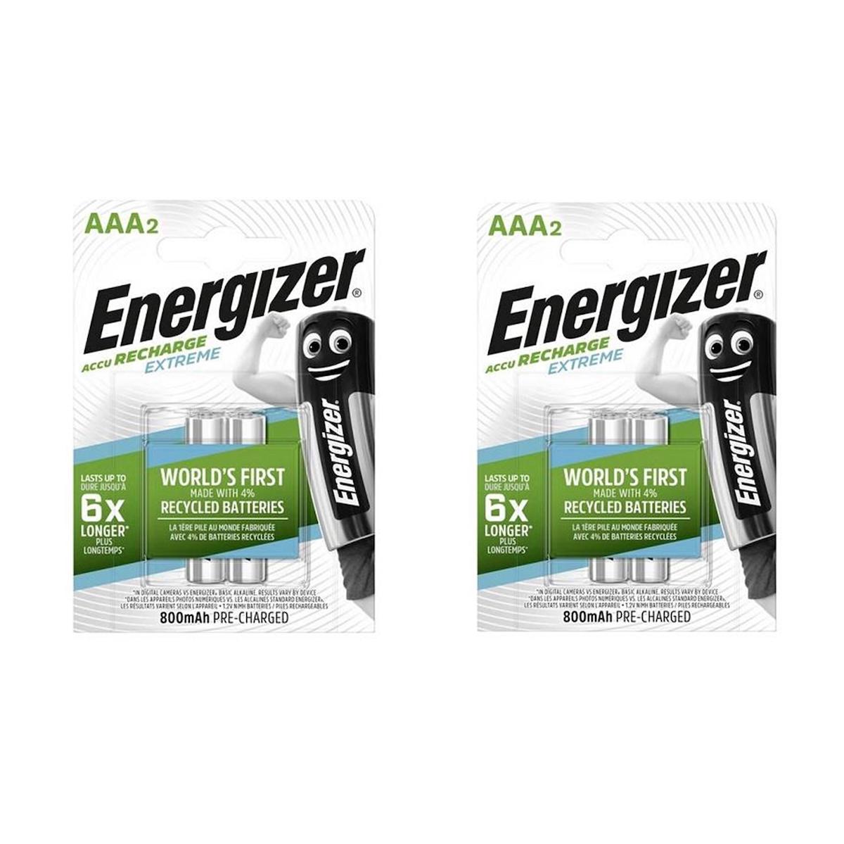 Energizer Extreme 1.2 V 800 mAh Alkalin AAA / İnce Kalem Şarjlı Pil 4'lü