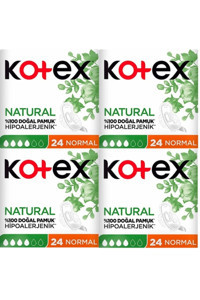 Kotex Natural İnce 24'lü Hijyenik Ped 4 Adet