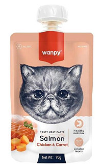 Wanpy Salmon Somonlu - Tavuklu Yetişkin Yaş Kedi Maması 90 gr