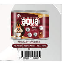 Aqua 3 Katlı 6'lı Rulo Kağıt Havlu