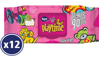 Hops Play Time 90 Yaprak 12'li Paket Islak Bebek Havlusu