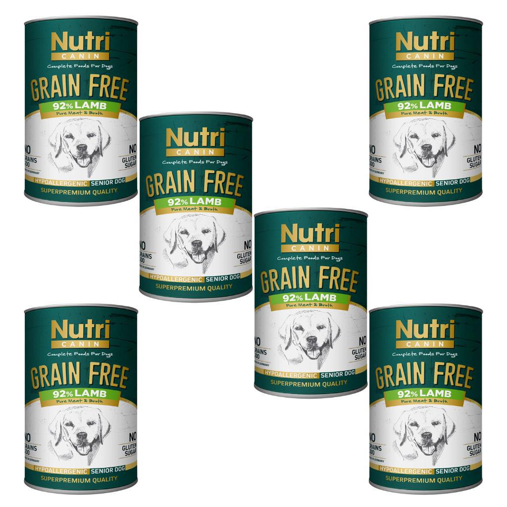 Nutri Canin Kuzu Etli Yaş Köpek Maması 400 gr 6'lı