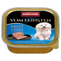 Animonda Vom Feinsten Kümes Hayvanlı-Morina Balığı Yetişkin Yaş Köpek Maması 150 gr