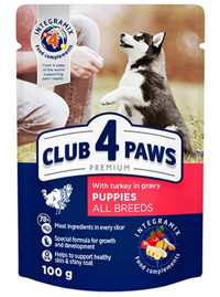 Club 4 Paws Premıum Hindili Yavru Yaş Köpek Maması 100 gr 6'lı