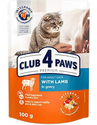 Club4paws Premium Kuzu Etli Yetişkin Yaş Kedi Maması 100 gr