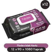 Flodex Dream Garden Rüya Bahçesi 90 Yaprak 12'li Paket Islak Havlu