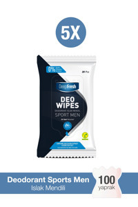 Deep Fresh Sport Men 20 Yaprak 5'li Paket Islak Mendil