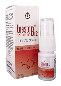 Tuesto Testo Vitamin B12 Dil Altı Spreyi 10 ml