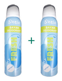 Shela Fresh Sprey Kadın Deodorant 2x150 ml