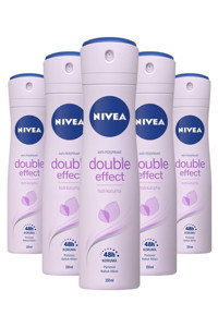 Nivea Double Effect Sprey Kadın Deodorant 5x150 ml