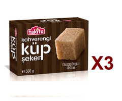 Takita Kahverengi Küp Şeker 3x500 gr