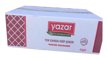 Yazar Tek Sargılı Kesme Küp Şeker 4 kg