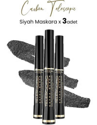 L'oréal Paris Telescopic Hacim Veren Carbon Black Maskara 3 Adet