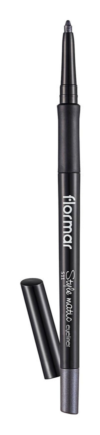 Flormar Stylematic S11 Suya Dayanıklı Işıltılı Koyu Gri İnce Uçlu Kalem Eyeliner